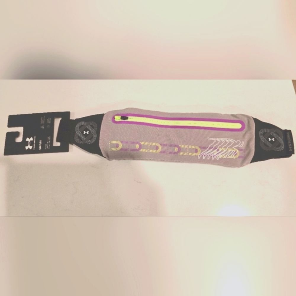 nWT Under Armour UA Flex Run Belt Purple Adjustable (unisex) Running Marathon